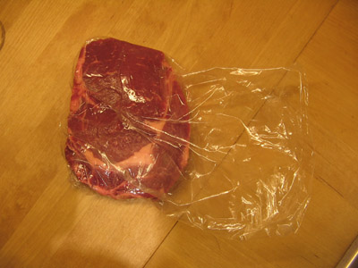 meat in plastic bag