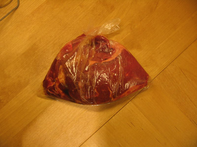 meat in plastic bag